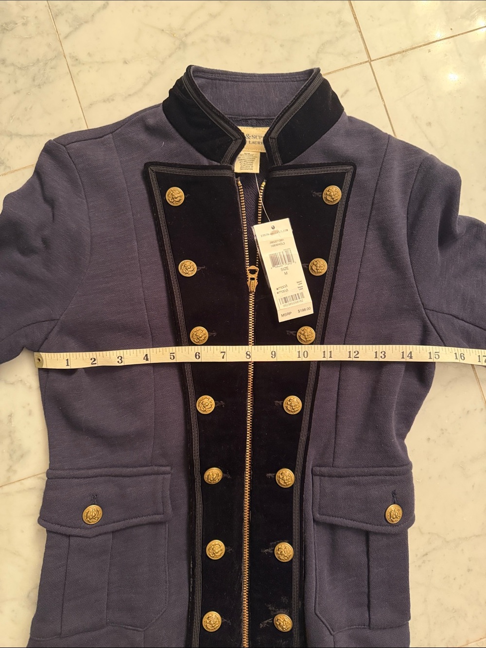 Ralph Lauren Military Band Jacket w/ Black Velvet Trim & Gold Embroidery - Picture 9 of 10
